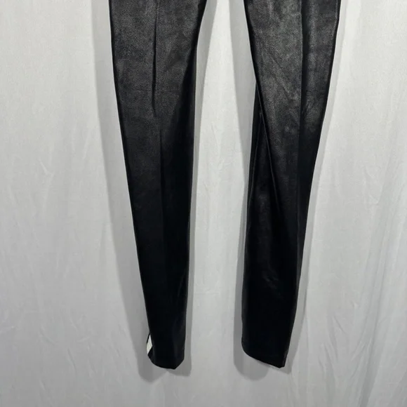 NWT $110‎ Spanx [ Small ] Side Stripe Faux Leather Leggings in Black/White - Picture 13 of 13